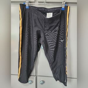 Nike Black/Gold stripe Capri Athletic Pants, XL